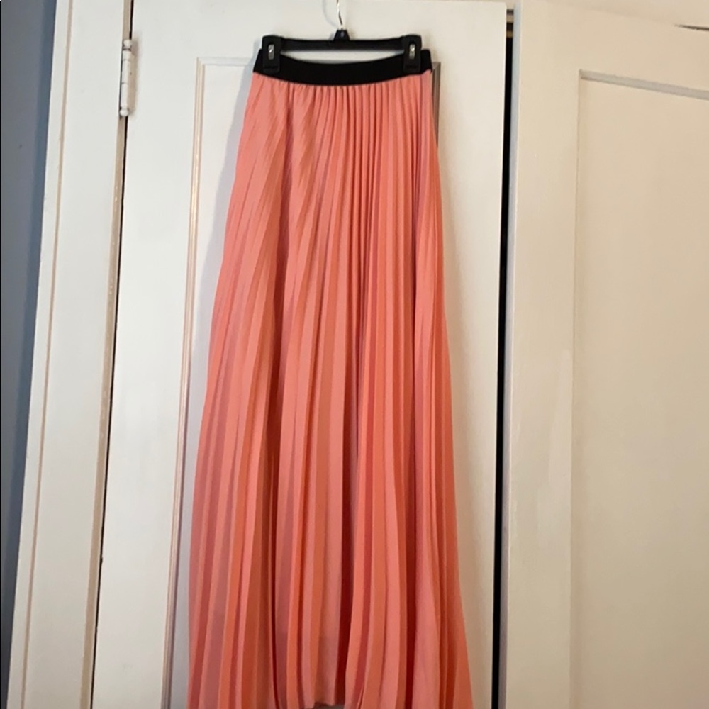 Maxi coral skirt with built in slip